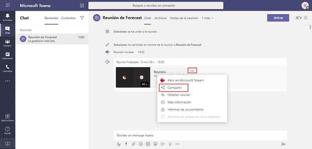 Compartir-Grabación