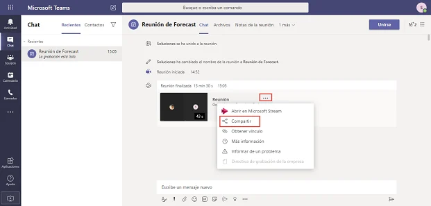 Compartir-Grabación